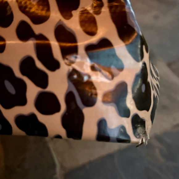 Consuela Blue Jag Zipper Tote | Leopard Print Travel & Beach Bag | Retired - Picture 14 of 17